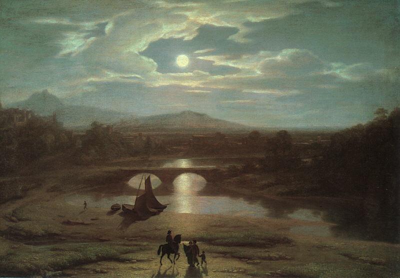 Washington Allston Moonlit Landscape oil painting picture